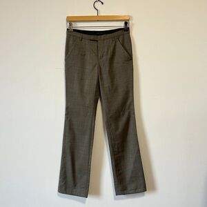 Womens UNDERCOVER Japanese Designer Brown Wool Low Rise Pants Sz 1 XS/S